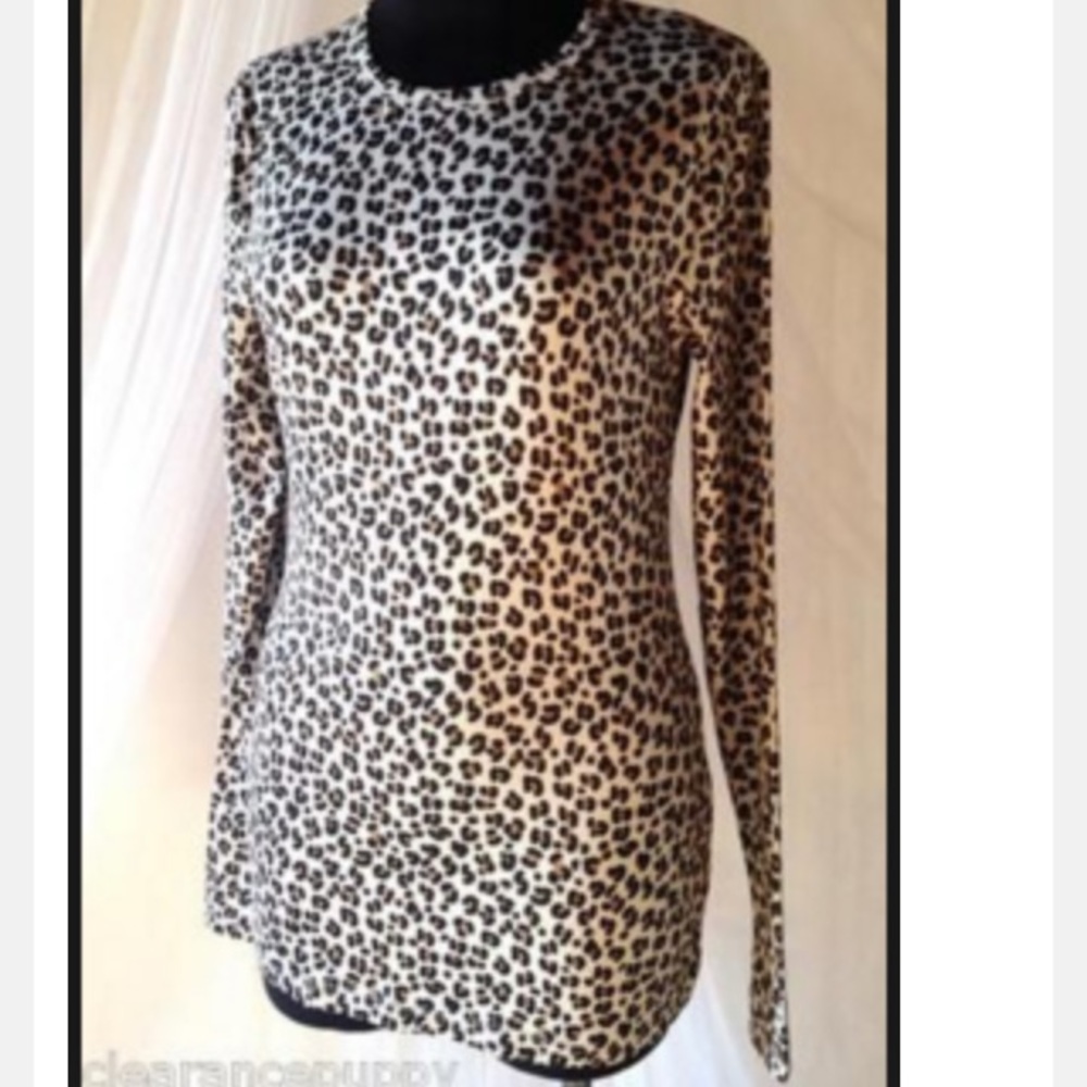 COPY - Cuddl Duds leopard print soft wear w/ stretch  xs